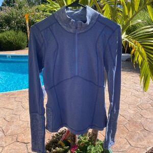 FP Movement Royal blue long sleeve athletic top with zip collar. Medium. NWT